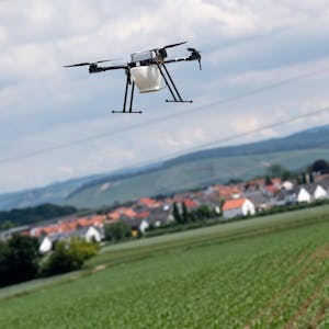 Drohne über Felder