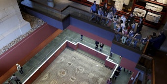 Ein architektonischer Geniestreich: Blick in die Poblicius-Halle über dem weltberühmten Dionysos-Mosaik