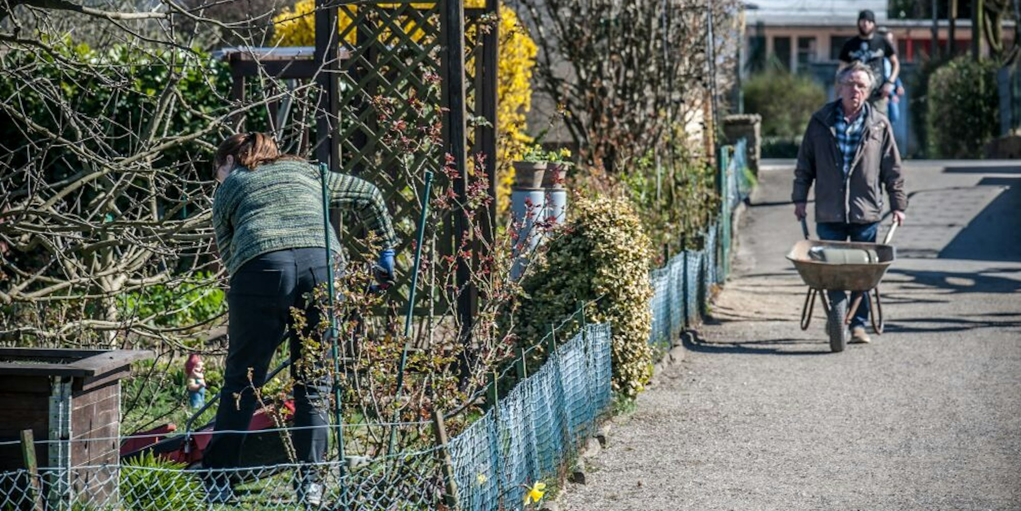 Emsiges Treiben wie in jedem Frühjahr: Der Kleingartenanlage Ruhlach erholt sich von ihrem Katastrophenjahr 2021.