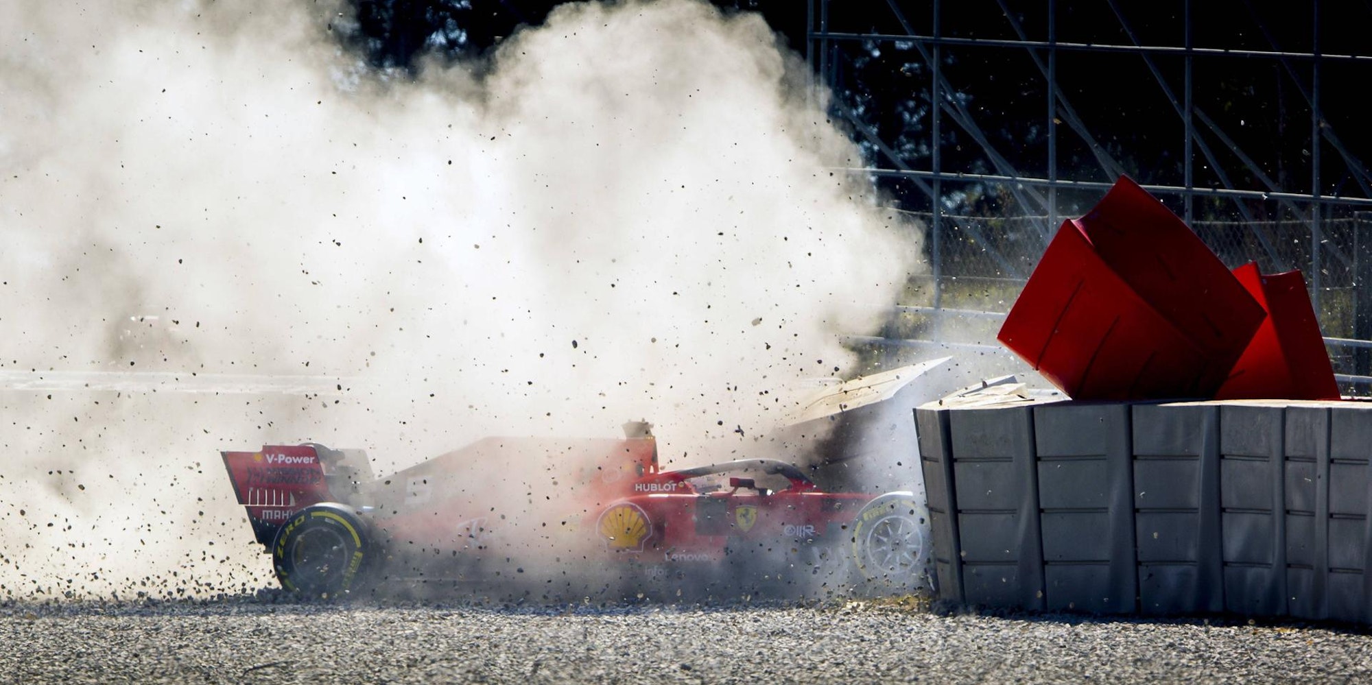 imago: Vettel-Unfall-Barcelona