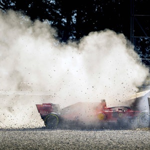 imago: Vettel-Unfall-Barcelona