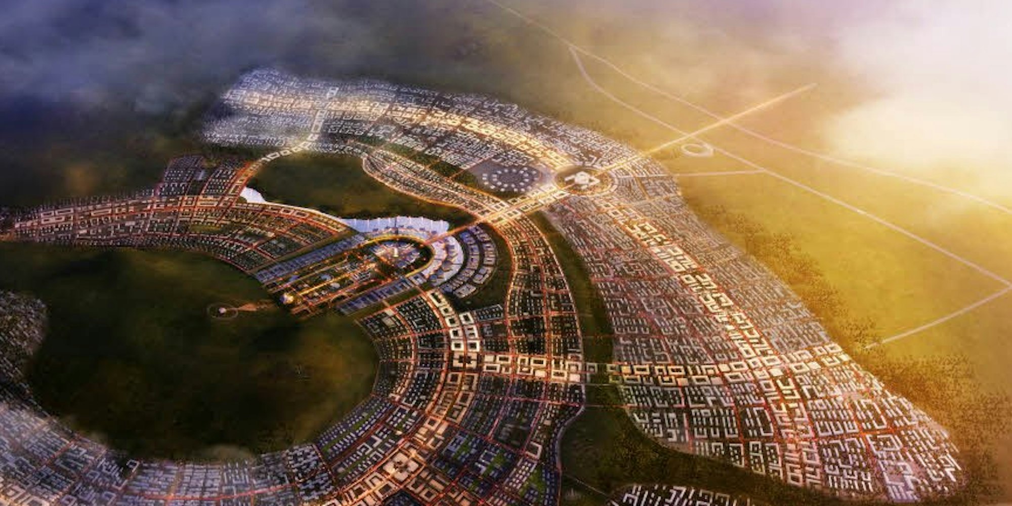 Der Masterplan für Maidar City sieht vor, dass sich eigenständige Stadtteile zu einer Metropole zusammenfügen.