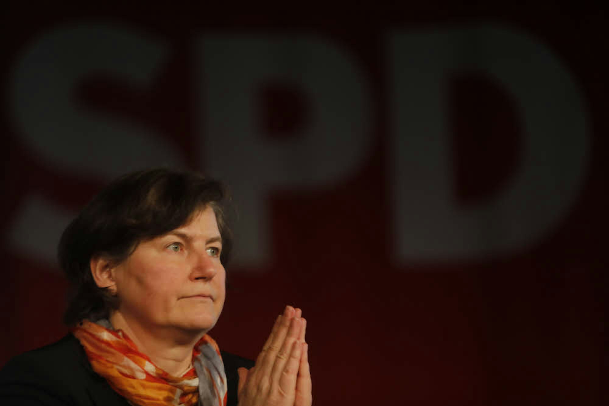 Christiane Jäger nach ihrer Wahl zur neuen SPD-Chefin