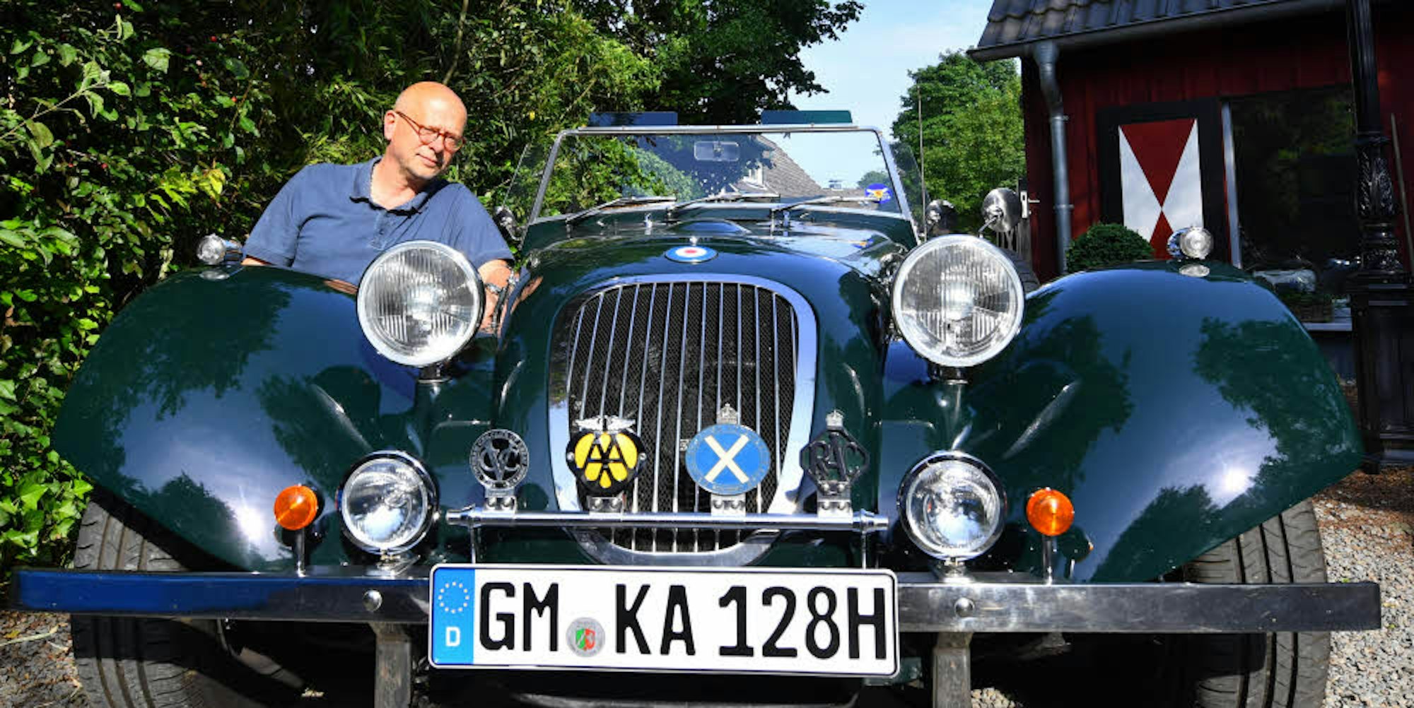 Andreas Knopp hat seit 2011 einen eigenen Merlin. Jetzt er Gastgeber des Jahrestreffens der Autoenthusiasten.