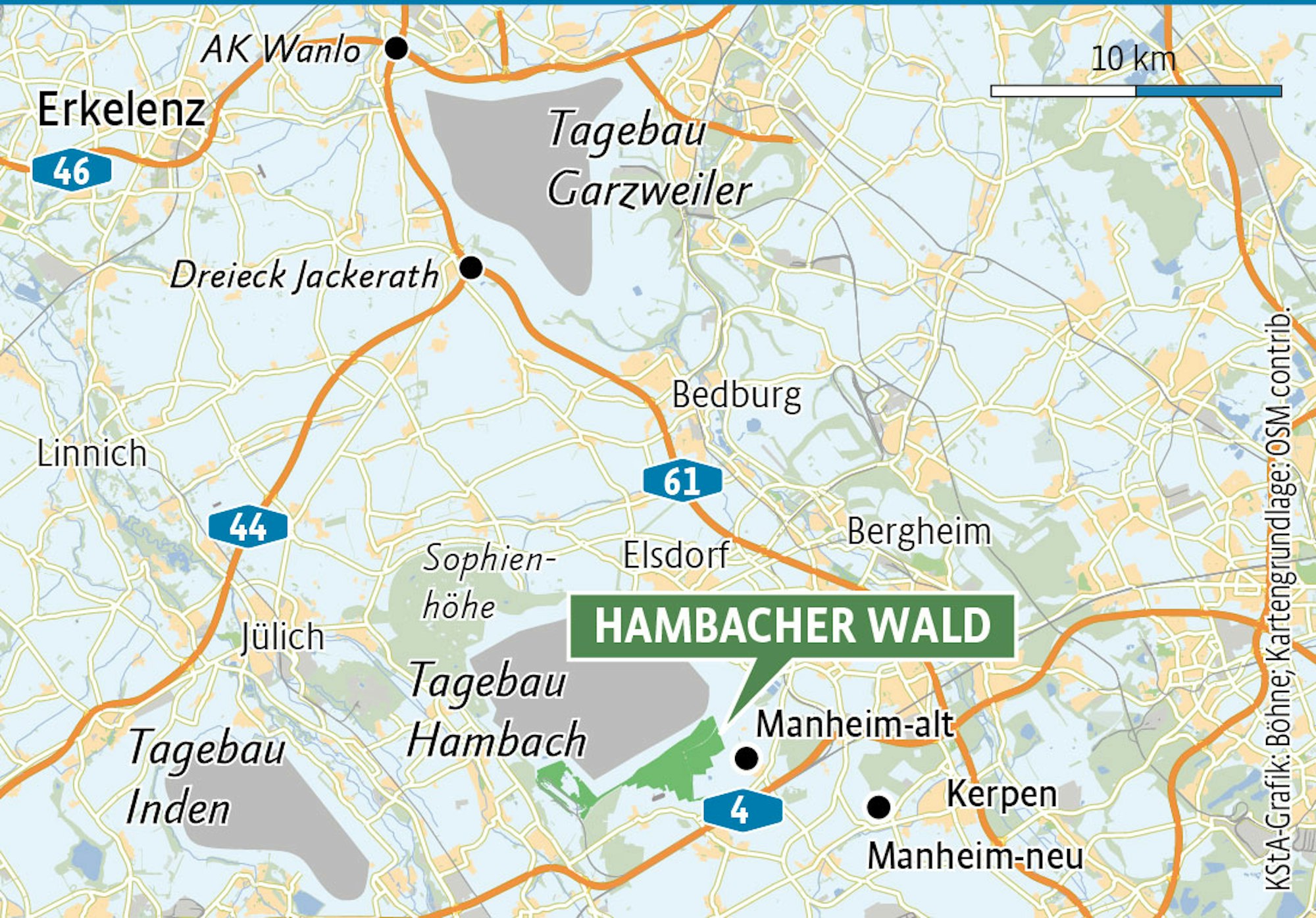 Hambach-Braunkohlegebiet Grafik