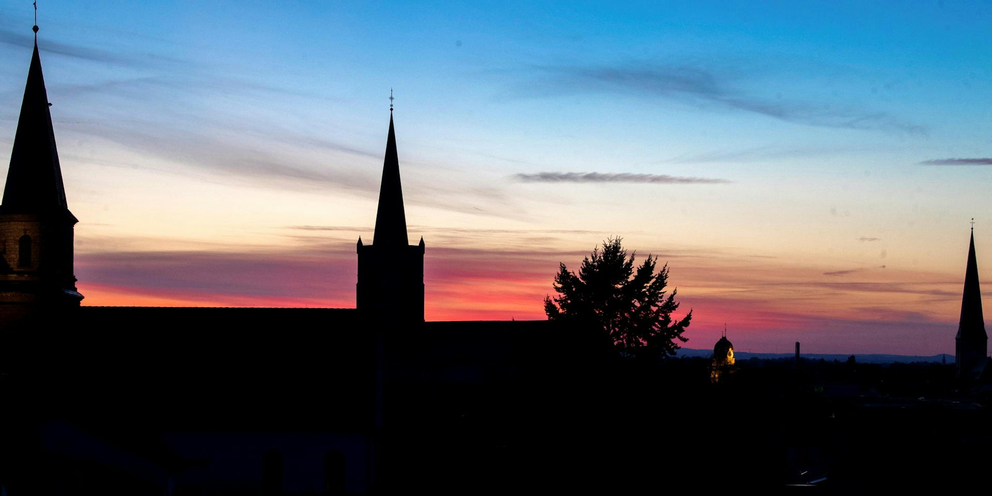 Euskirchener Kirche Sonnenuntergang