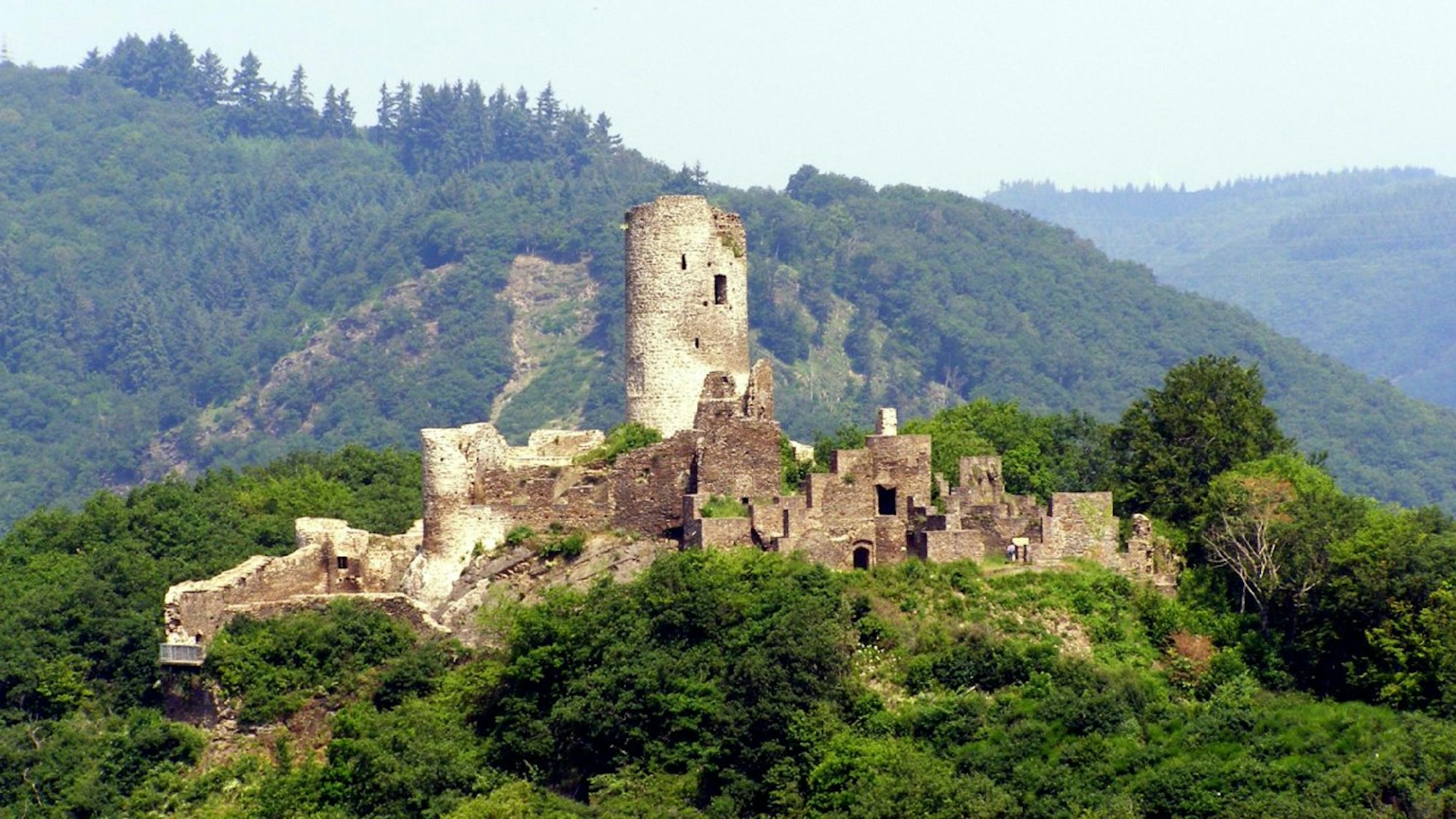 Die Ruine Winneburg bei Cochem an der Mosel
