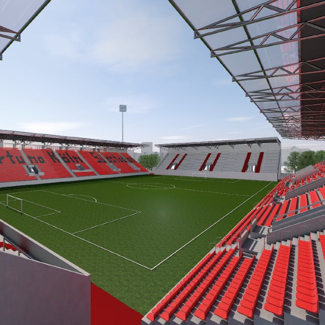 So könnte ein neues Fortuna-Stadion aussehen.