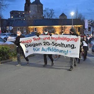 Demonstration gegen Corona-Politik in Bensberg.