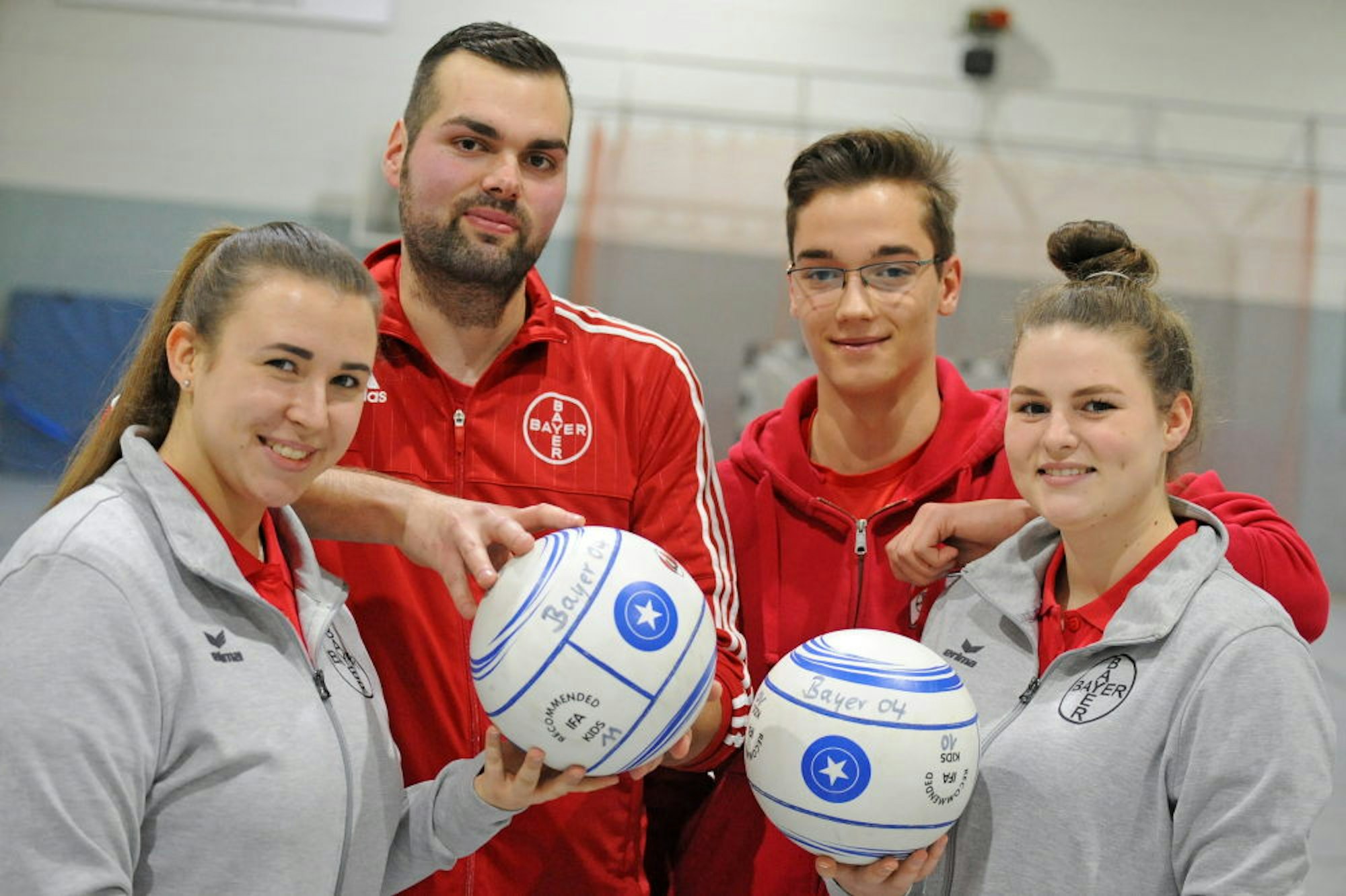 Das Trainerteam: Hannah Roese, Niklas Hodel, Finn Dercks und Alina Tiemesmann (von links)