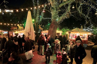 Der Weihnachtsmarkt im Stadtgarten.