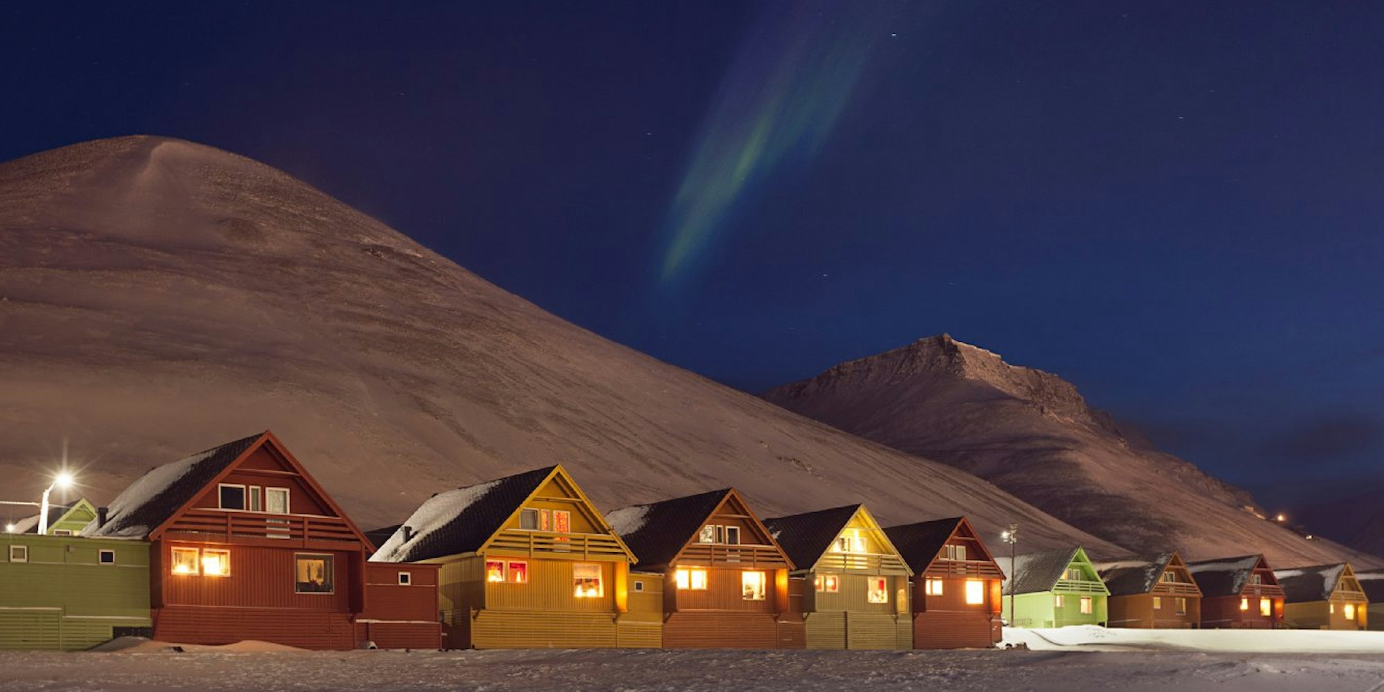 Polarnacht auf Spitzbergen: Vom 14. November bis 29. Januar verschwindet die Sonne komplett hinterm Horizont.