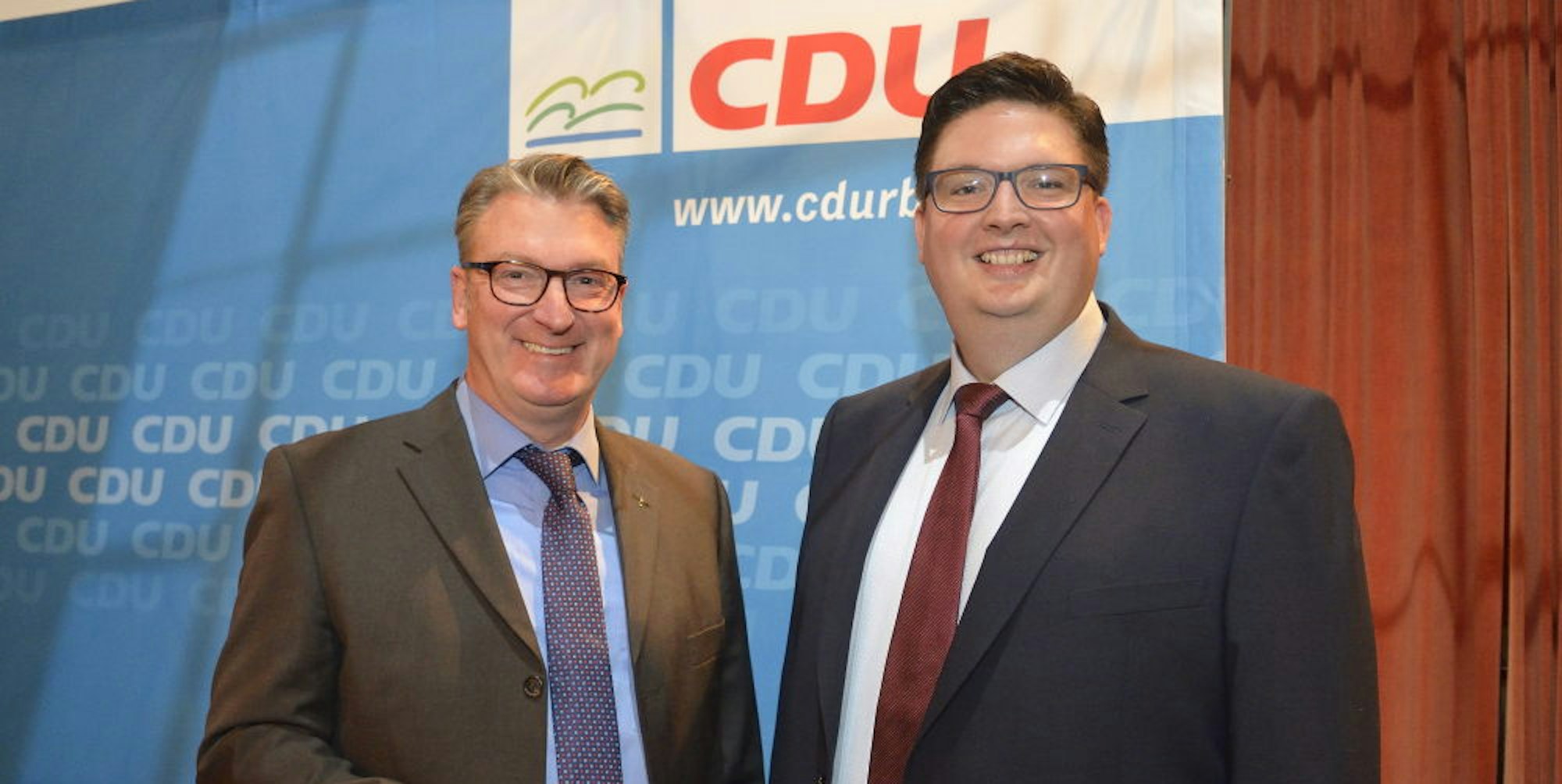 Christian Buchen (rechts) siegte über Oliver Renneberg: Buchen ist nun der Bürgermeisterkandidat der CDU bei der Kommunalwahl 2020.