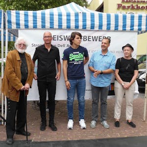 Über die Preise freuten sich (v. l.) Otto Scholtes, Frank Langen, Luis Lippmann, René Brach und Petra Hänsch.