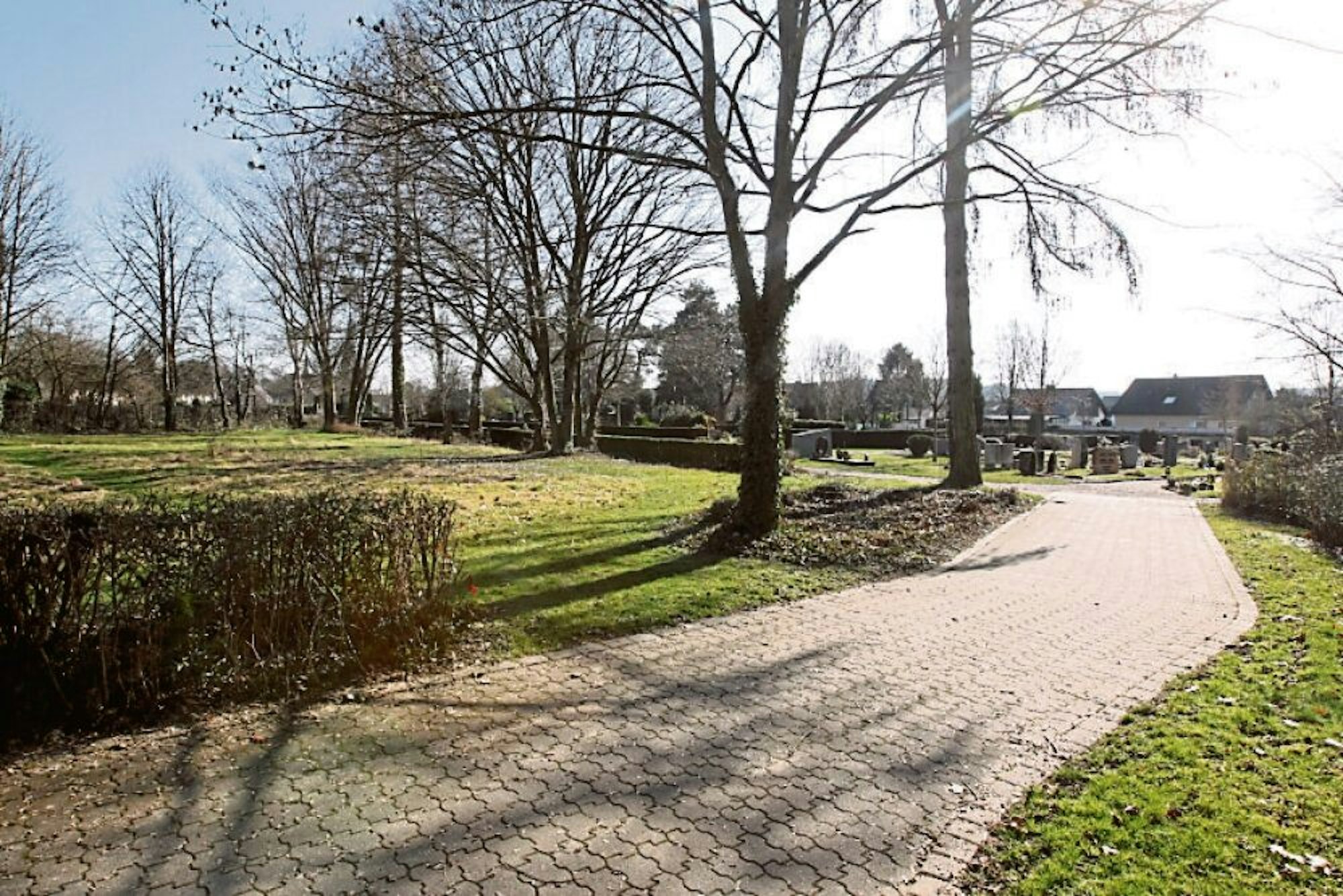 Mögliches Bauland: Die Freifläche wird nicht mehr für die Erweiterung des Hennefer Friedhofs Steinstraße benötigt.