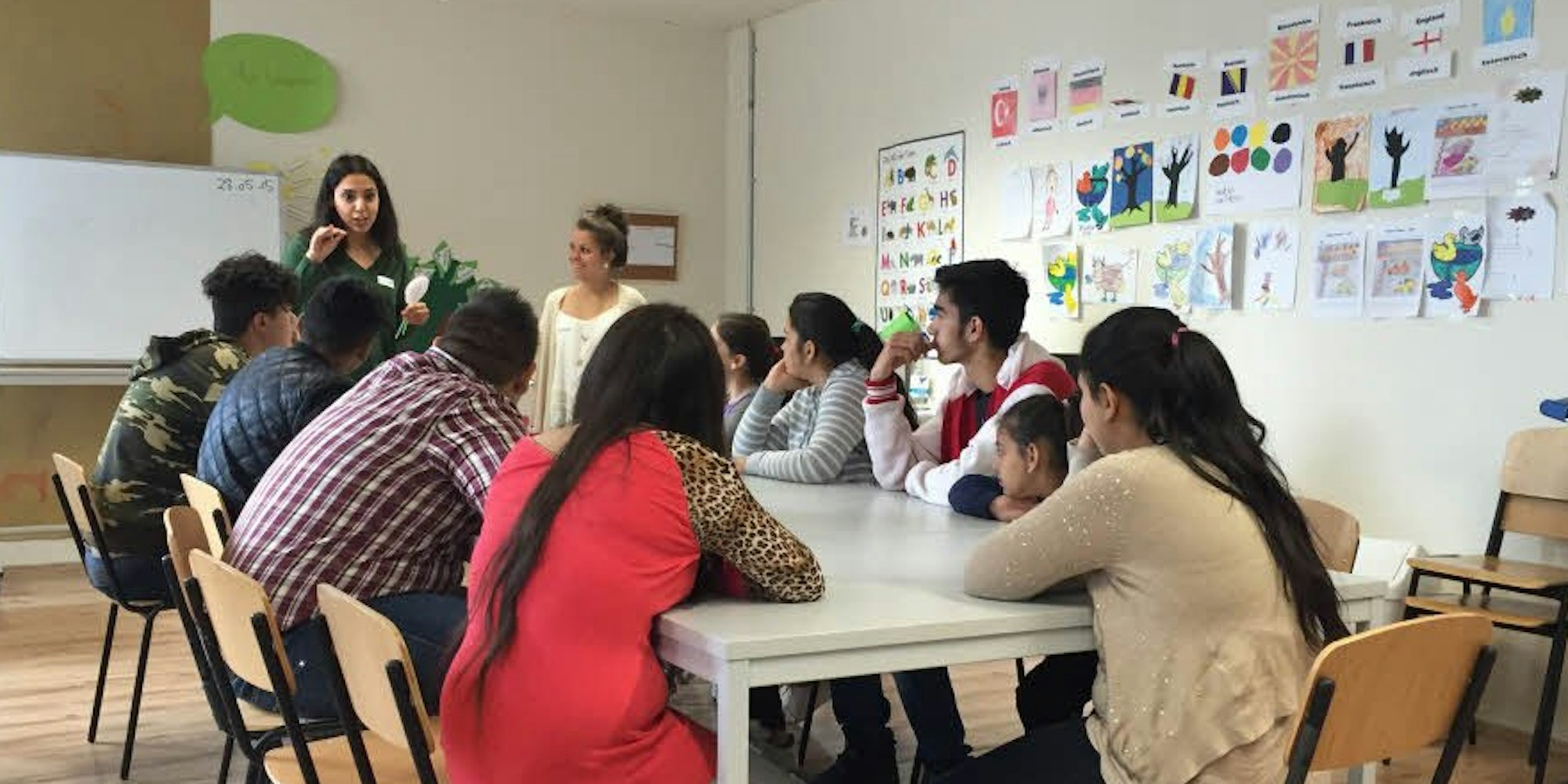 Flüchtlingskinder in NRWsollen die deutsche Sprache lernen und sich integrieren.