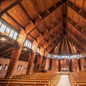Die imposante Dachkonstruktion der Johanneskirche soll beim Umbau zu einer Kita erhalten werden.