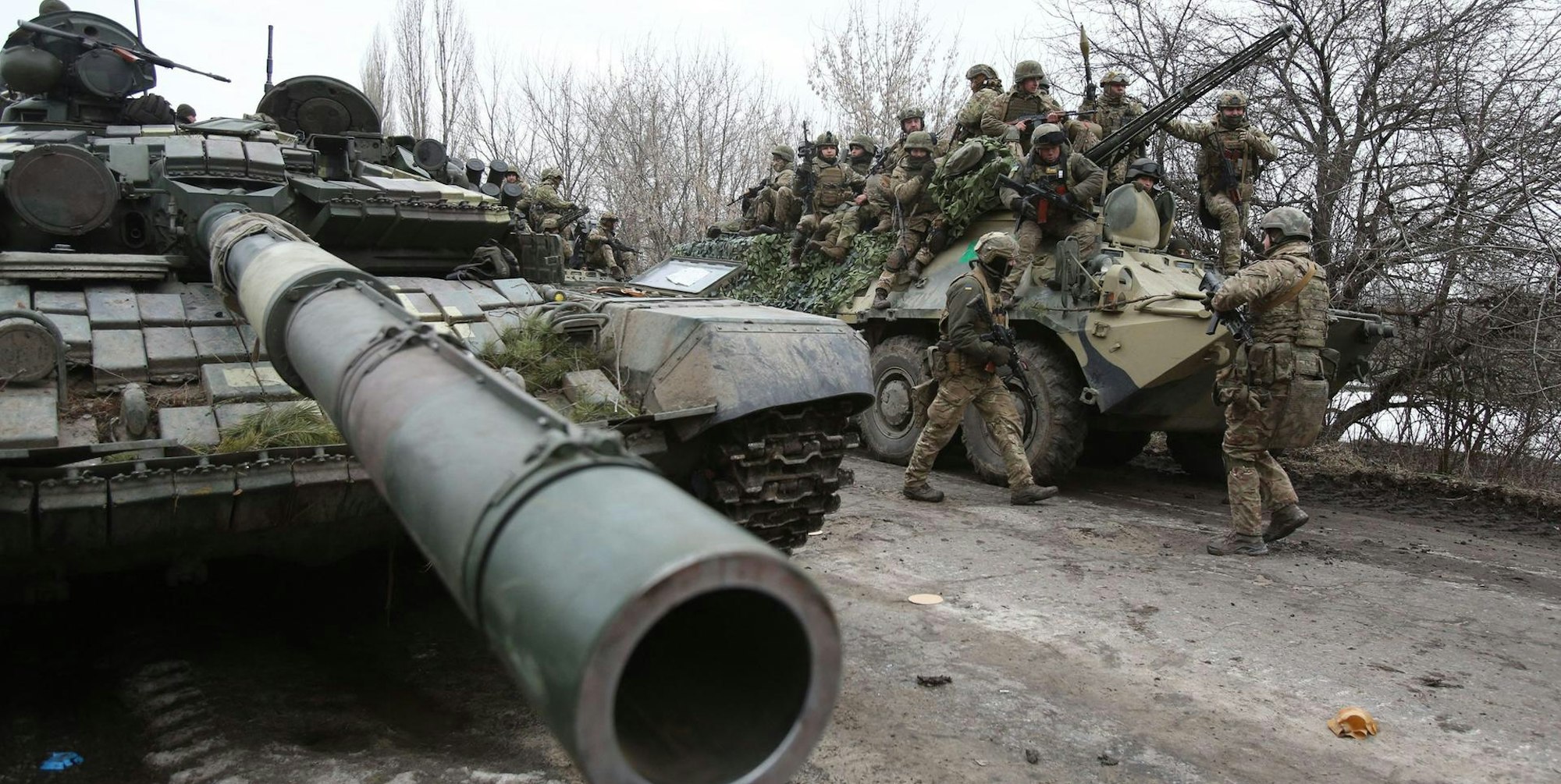Russland Panzer Truppen Lugansk