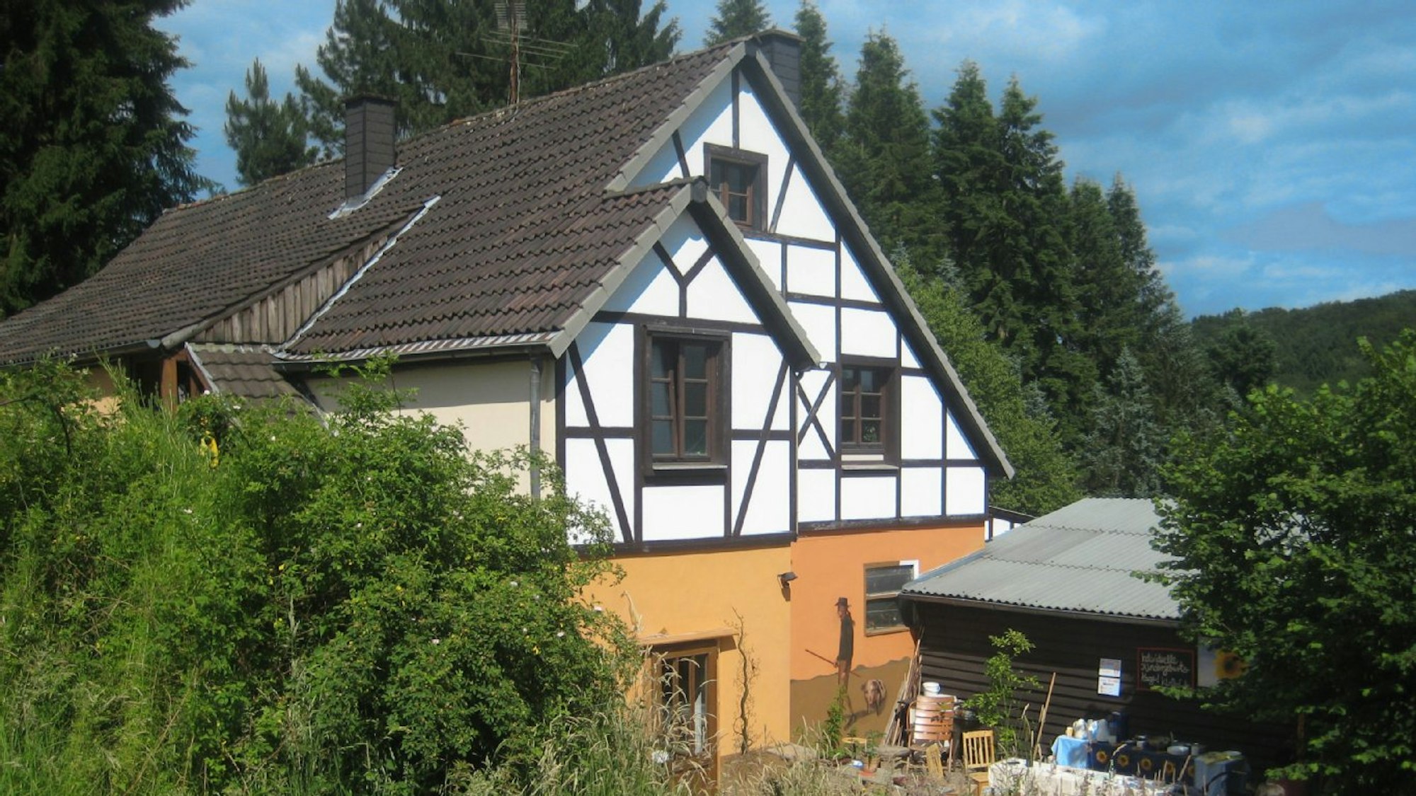 Das Fachwerkhaus des Klefhofs.