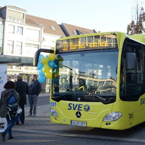 Mit den Slogan „Bio-Bus – ein Muss“ warb die SVE.