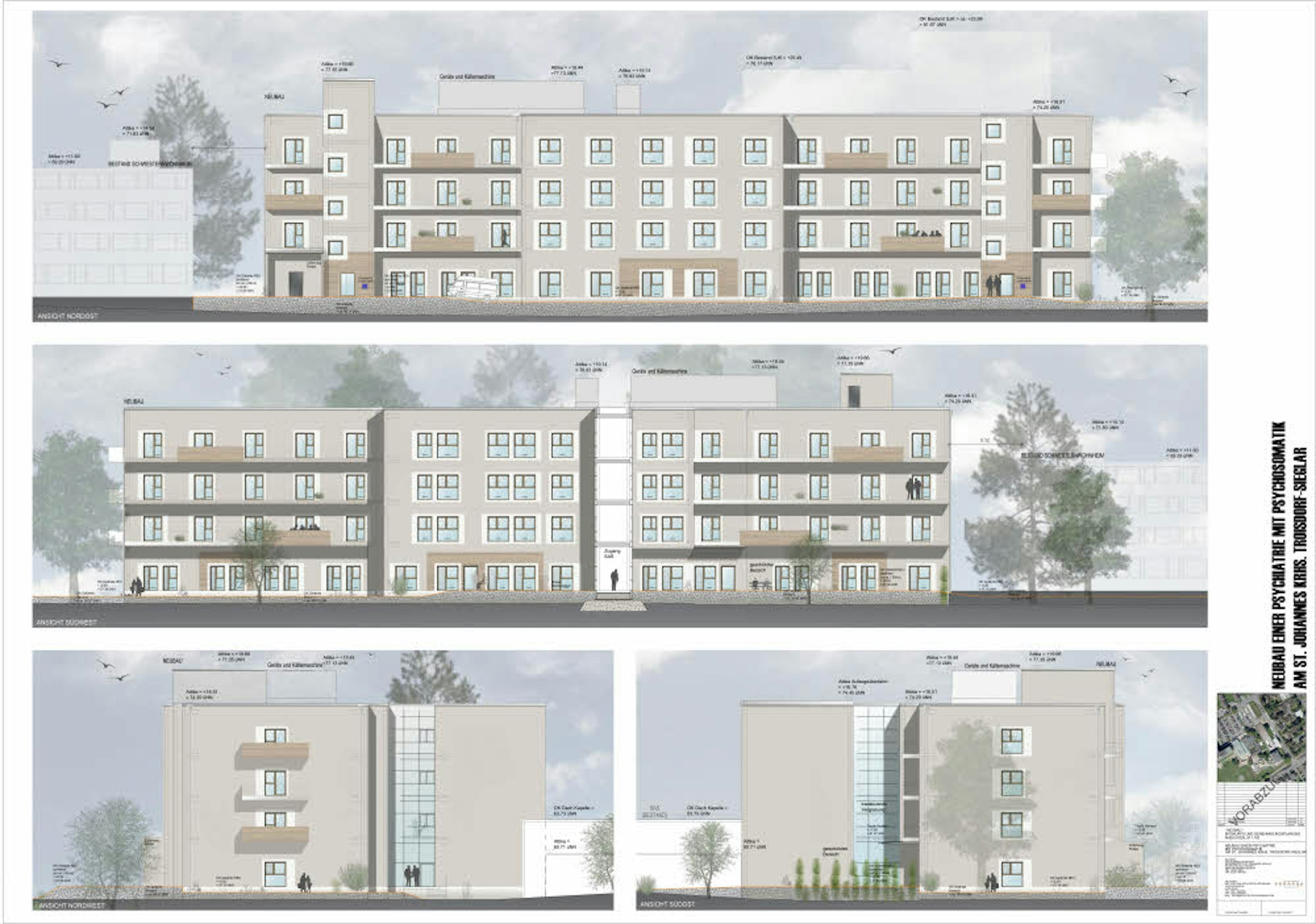So soll das neue Gebäude aussehen, das 2020 auf dem Gelände der Klinik St. Johannes in Sieglar gebaut werden soll.