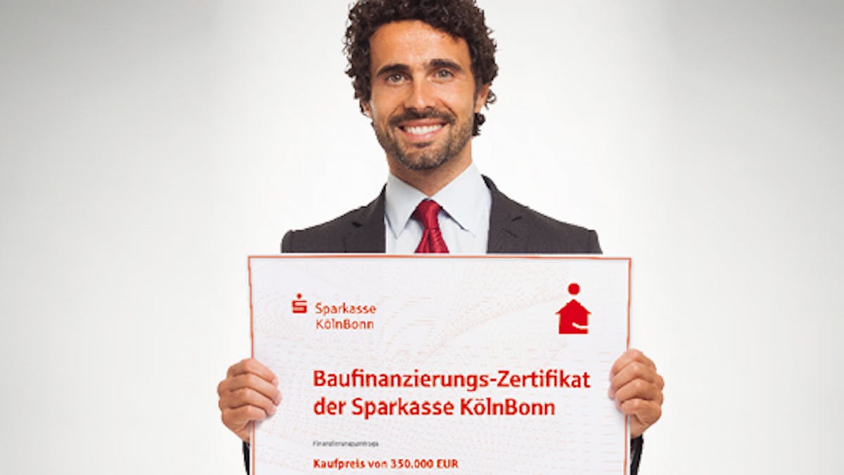 Mit dem Baufinanzierungs-Zertifikat der Sparkasse KölnBonn in die Traumimmobilie.