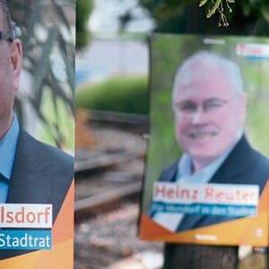 In Niederkassel setzt die Stadtverwaltung den Parteien keine Obergrenze für die Zahl ihrer Plakate.