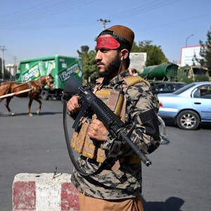 Taliban Straßensperre