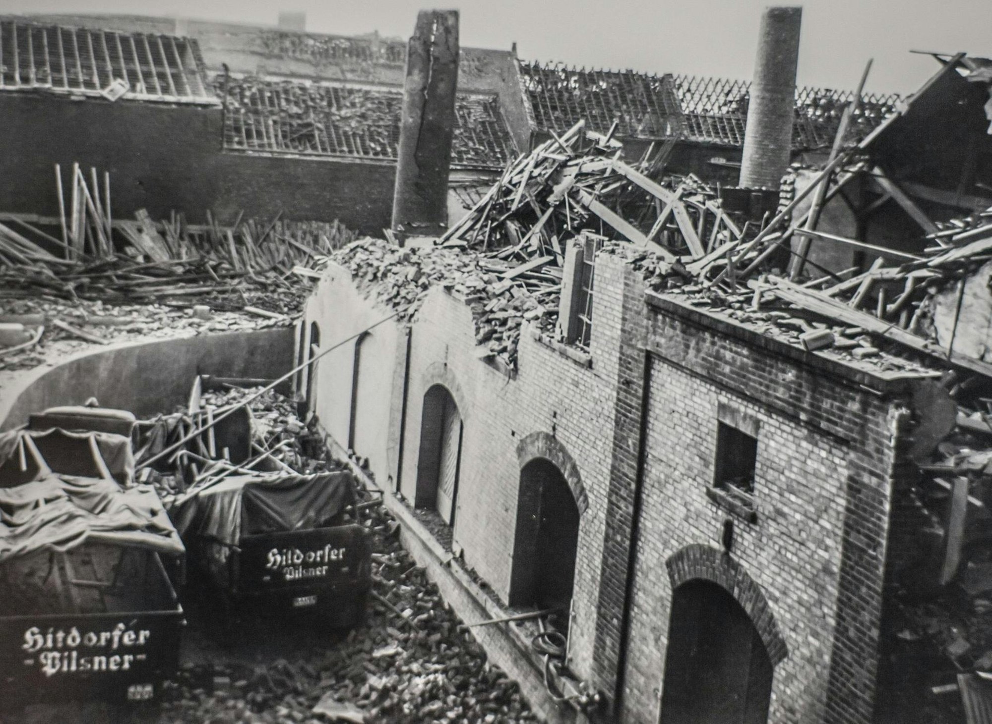 Auch die Brauerei in Hitdorf wurde im Zweiten Weltkrieg zerstört.