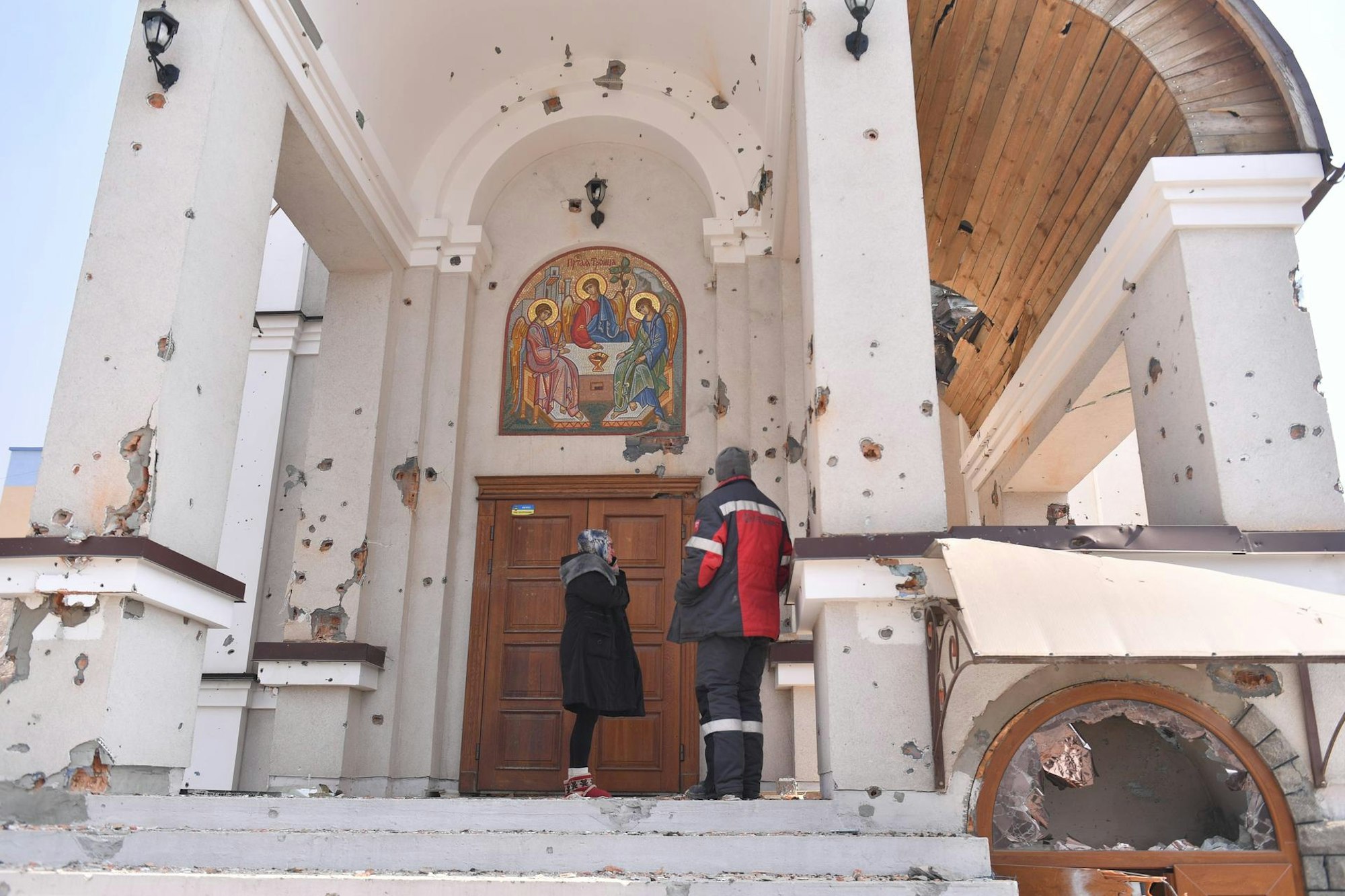 Kirche Mariupol beschossen imago
