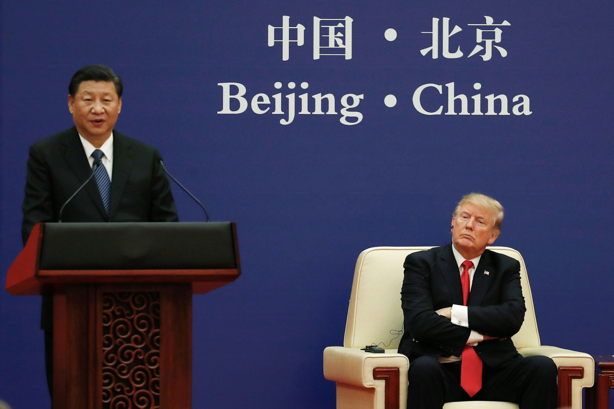 chinesischer Präsident Xi Jinping und US-Präsident Donald Trump