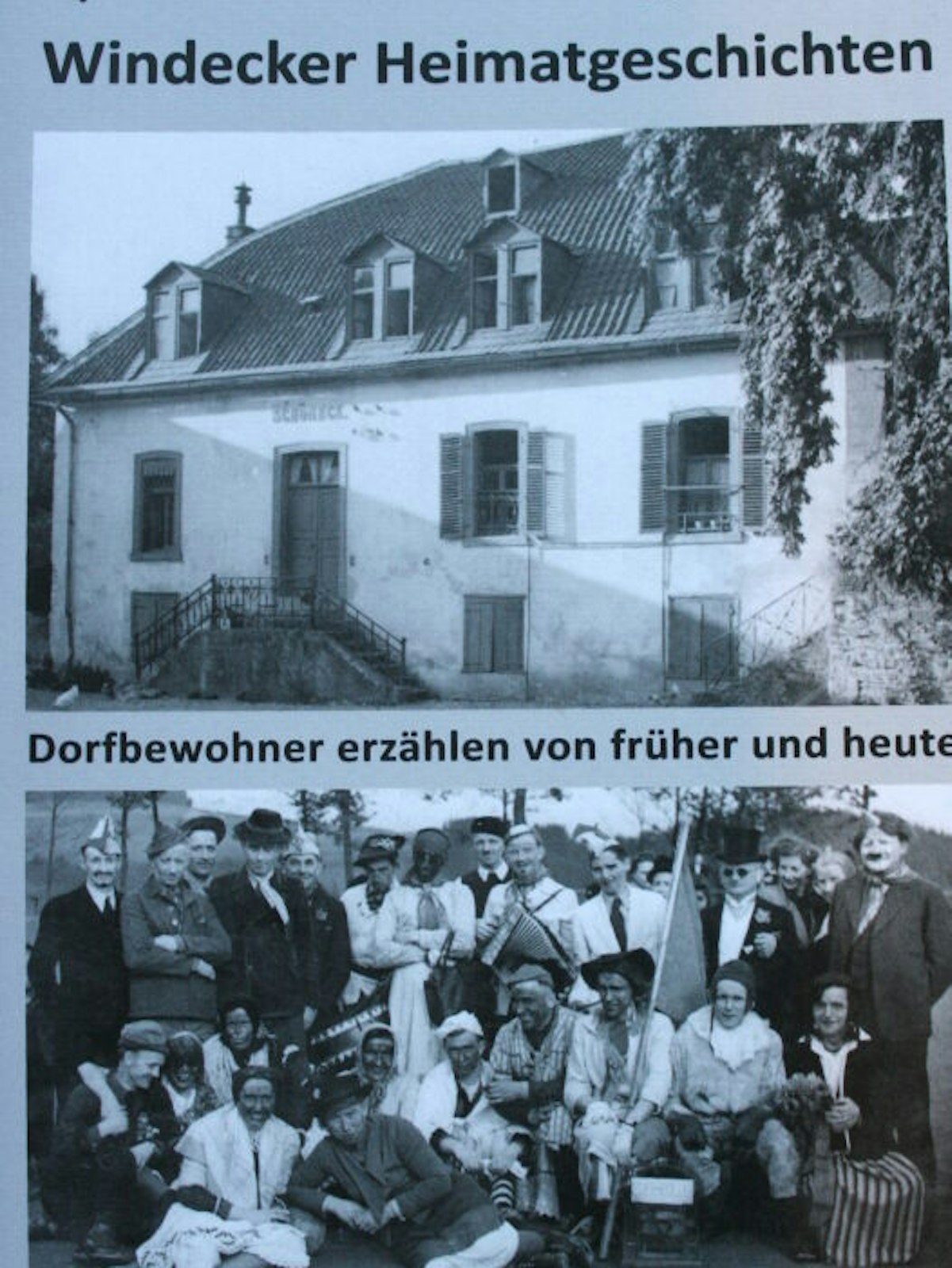 Alte Bilder vom früheren Hof Gauchel in Schöneck und vom Karneval in Schladern.