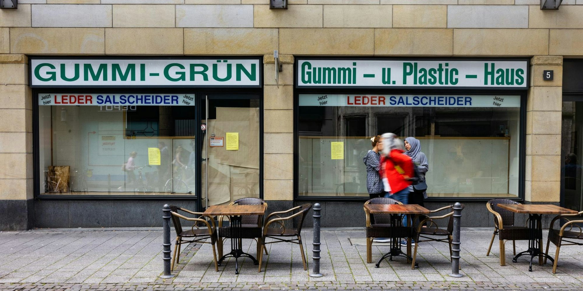 Gummi Grün am Kölner Neumarkt