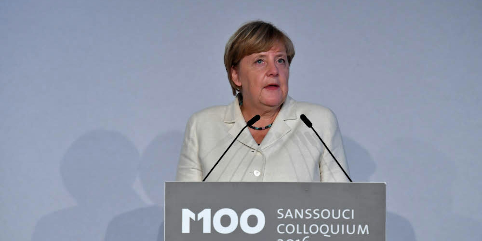 Angela Merkel spricht im Januar bei der IHK Köln.
