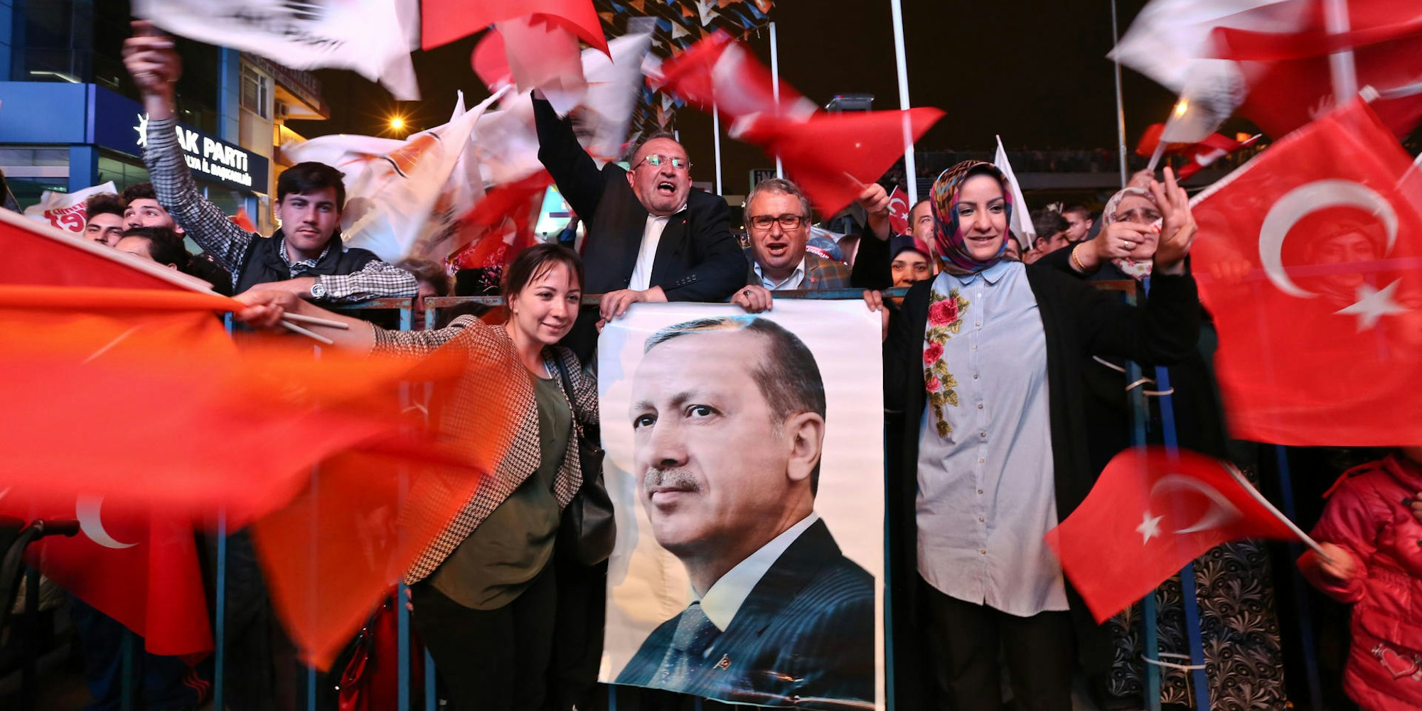 Erdogan-Anhänger in Ankara