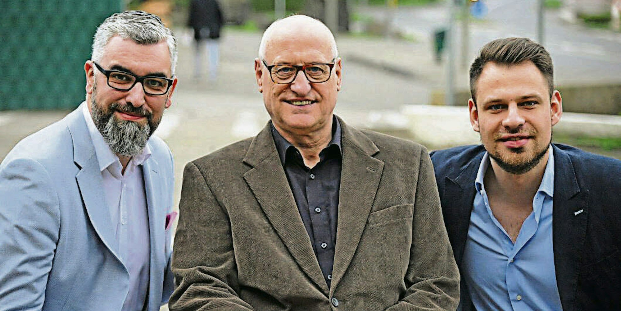 Lothar Esser (M.) mit seinen Stellvertretern Marco Frommenkord (l.) und Alexander Engel