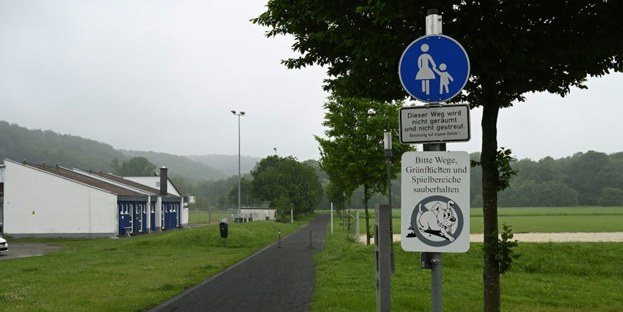 Der Park ist für Radfahrer gesperrt.