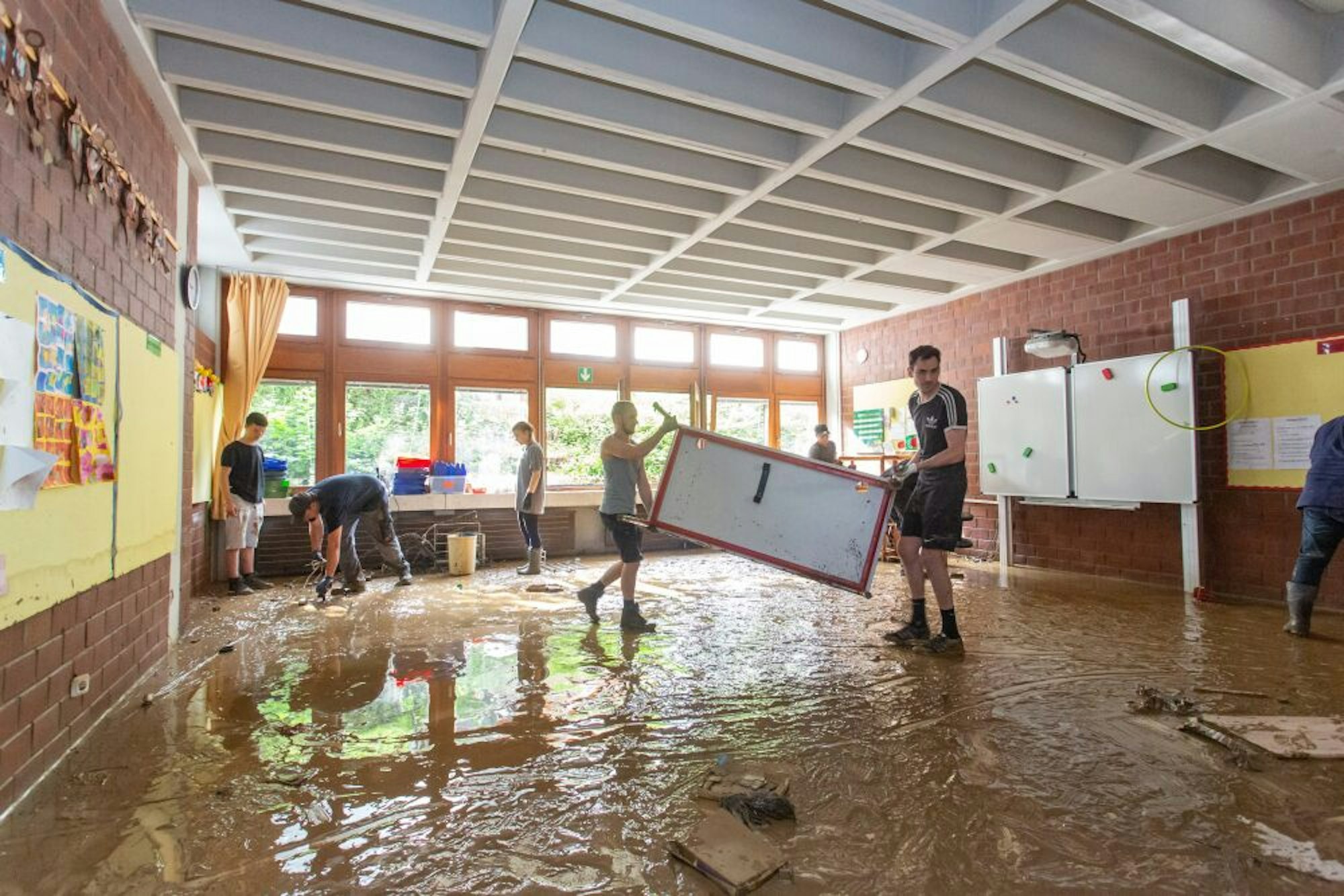 Die Grundschule in Odendorf wurde am Freitag ausgeräumt.