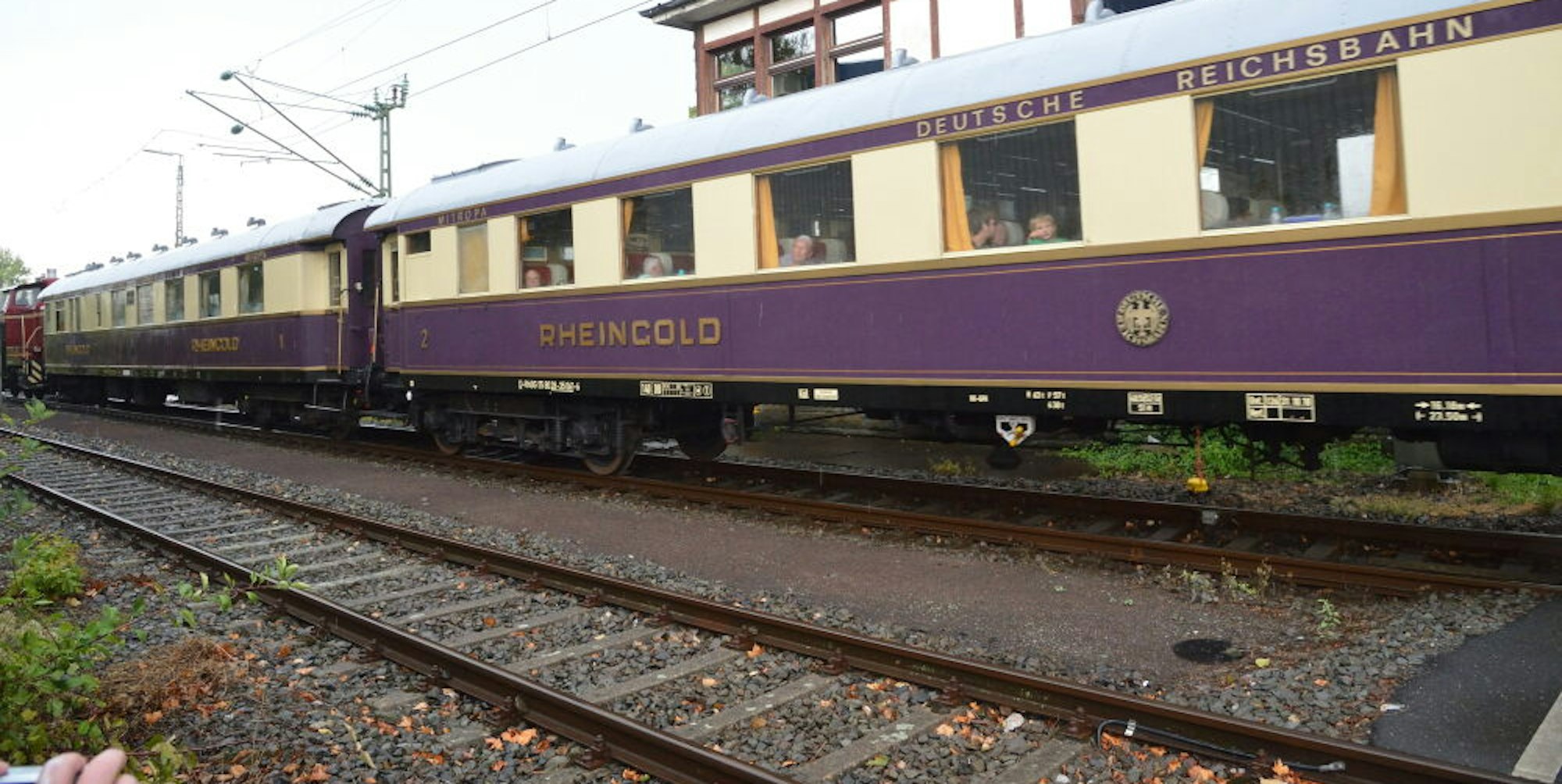 Der legendäre Rheingold-Zug fuhr 2019 auch ein kurzes Stück über die stillgelegte Trasse.