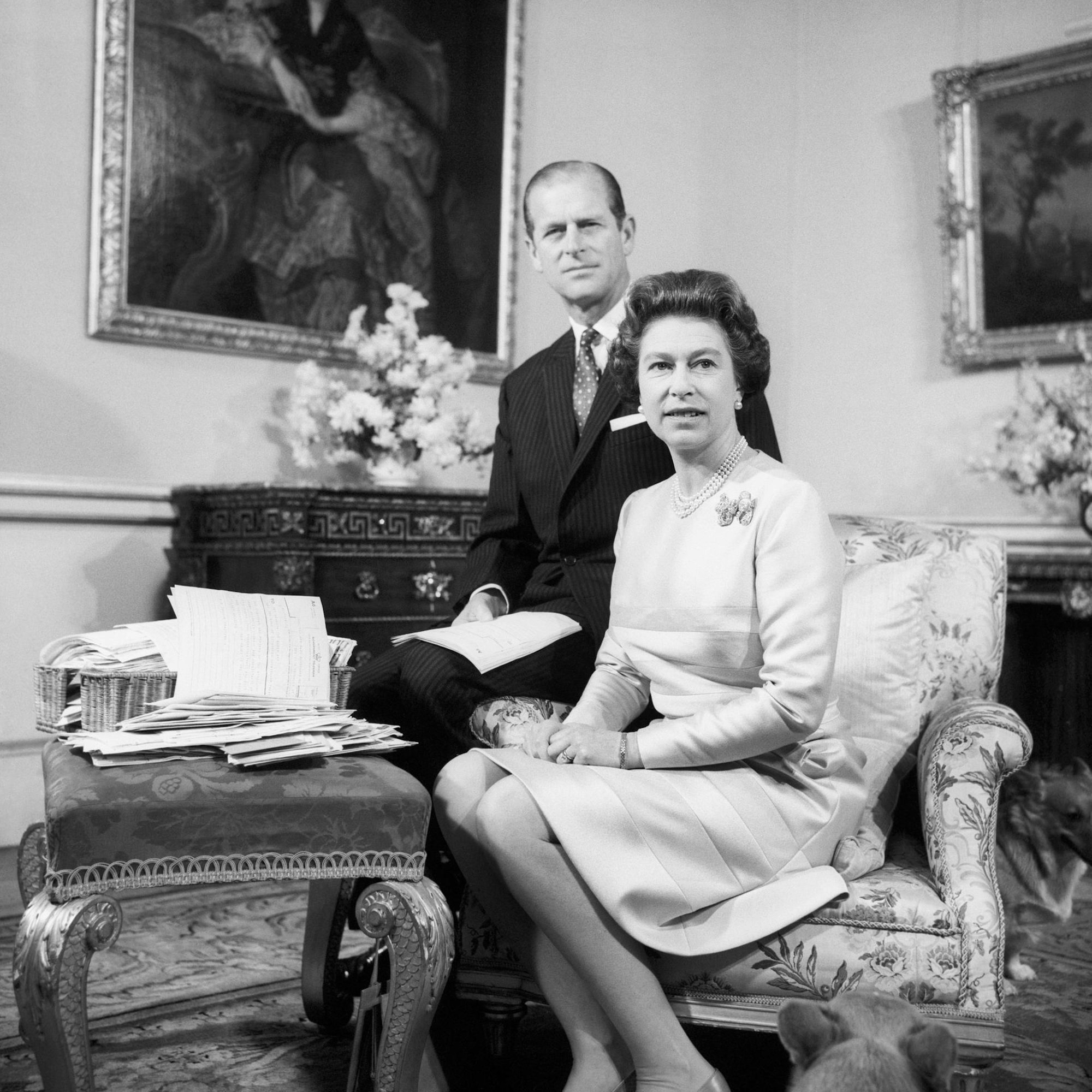 Queen Silberhochzeit am 20.11.1972 im Buckingham Palace in London