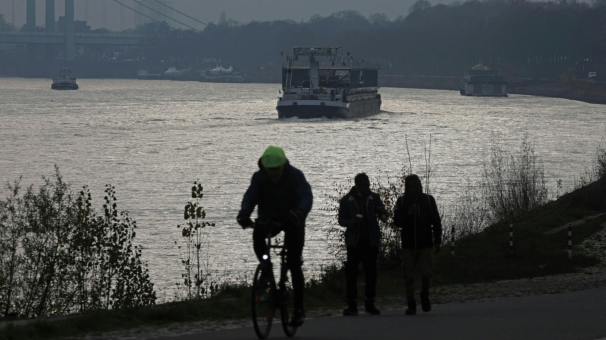 Ein Angler machte eine unfassbare Entdeckung im Rhein (hier ein Archivfoto von einer anderen Stelle am Rhein).