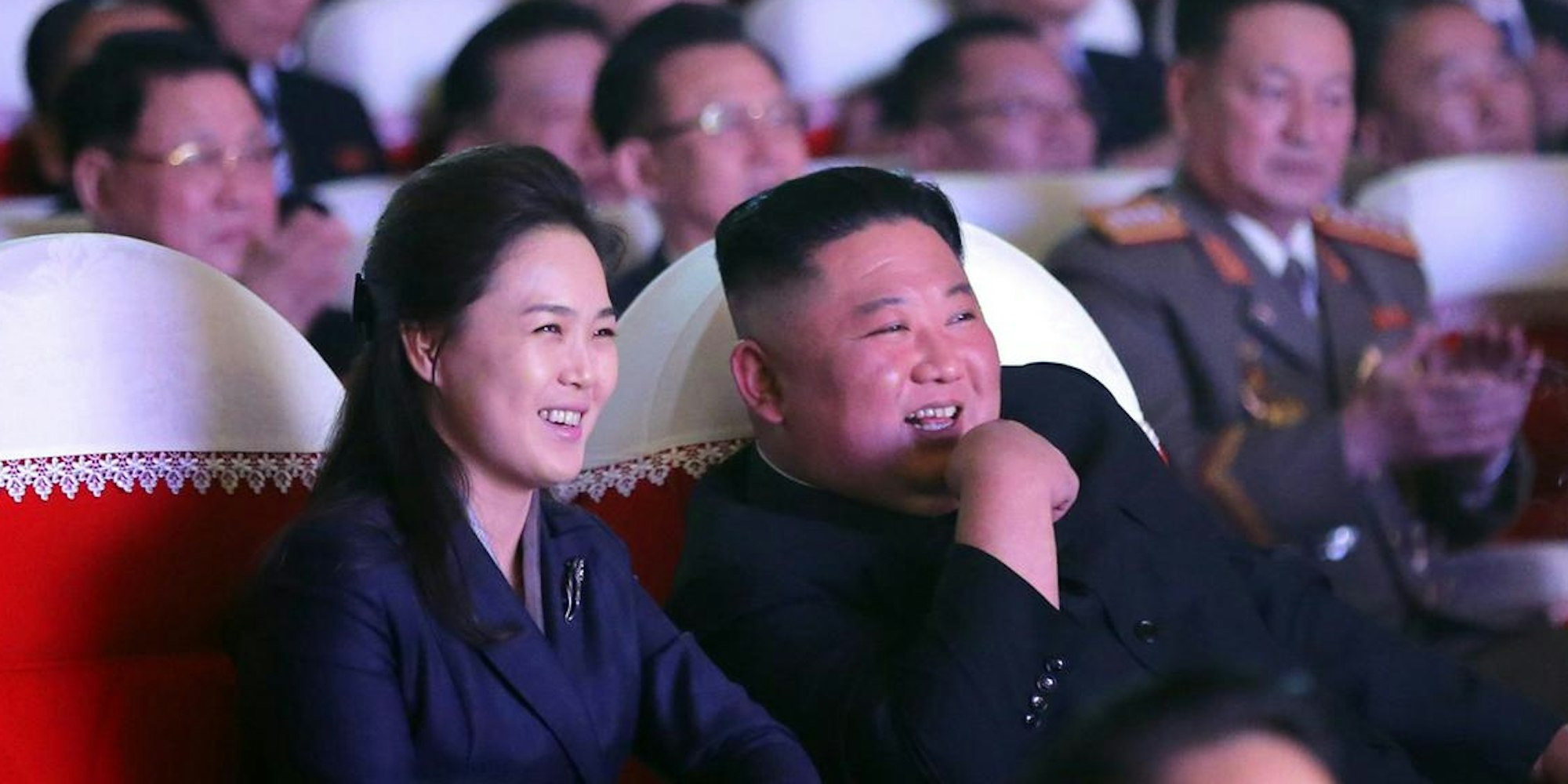 Kim Jong Un und seine Frau