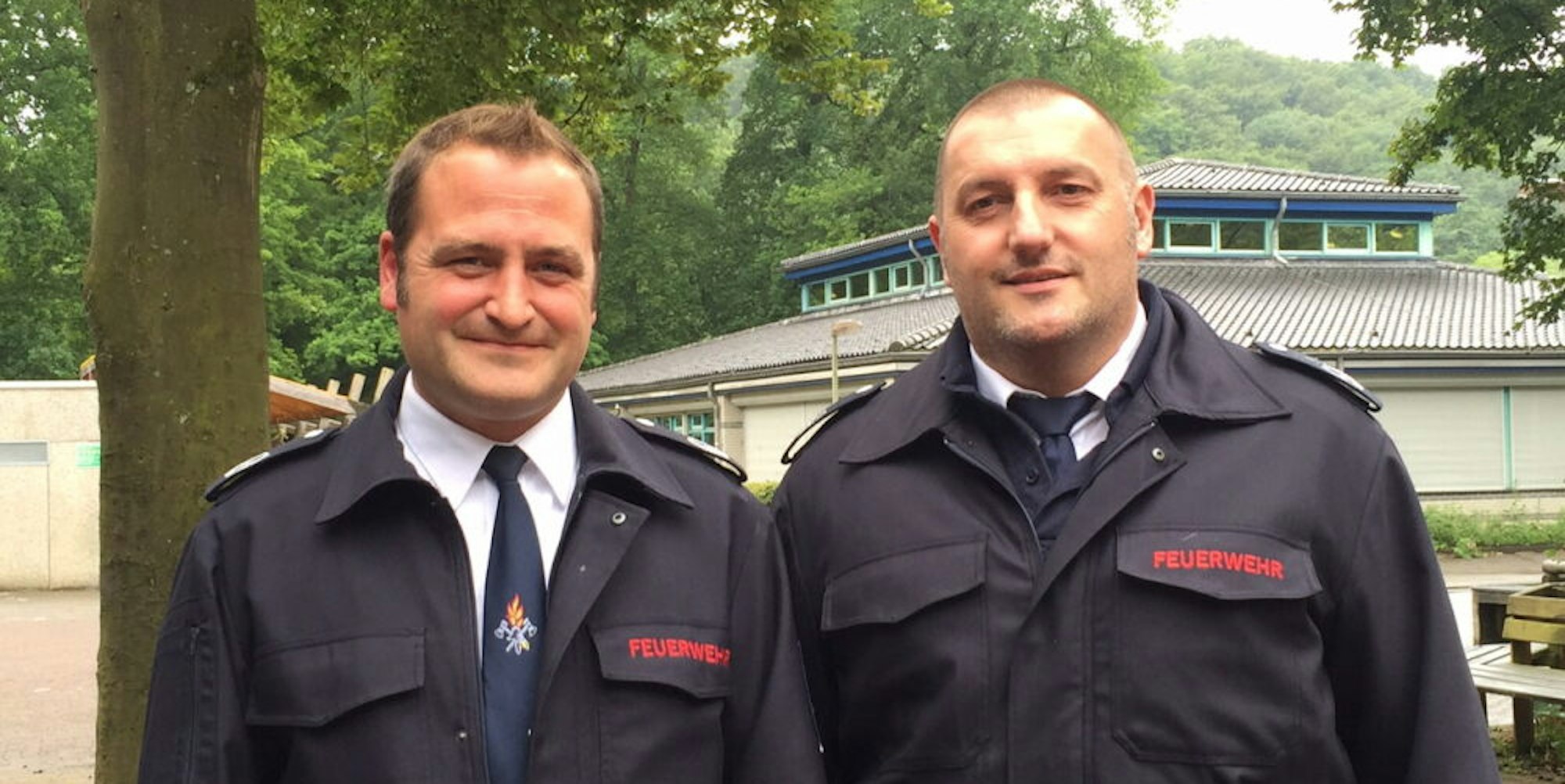 Axel Staehler (r.) folgt auf Tobias Peters (l.), der seit 2015 die Odenthaler Feuerwehr geführt hatte.