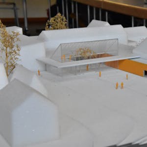 Modell der geplanten Begegnungsstätte in Dattenfeld – sie kann mit den Fördermitteln vom Land finanziert werden.