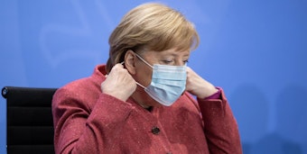 Angela Merkel Mundschutz