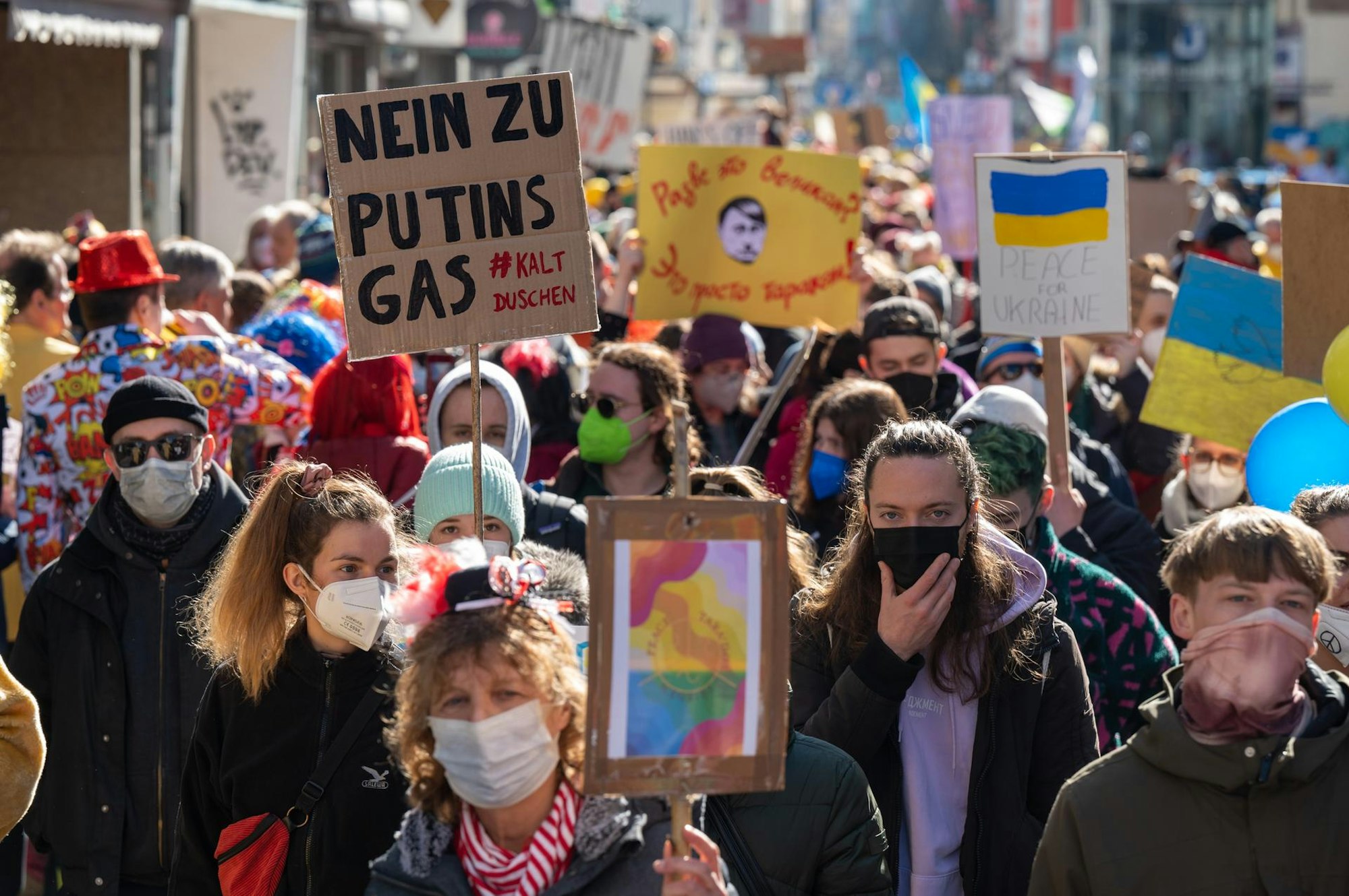 Nein zum Gas Putin Ukraine Demo