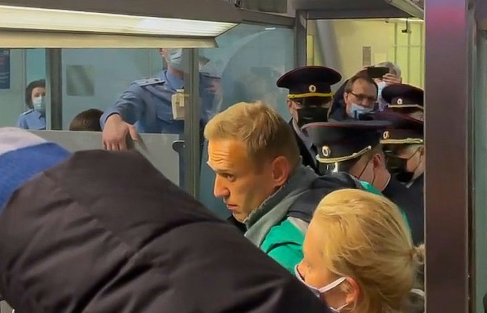 Nawalny am Moskau Flughafen