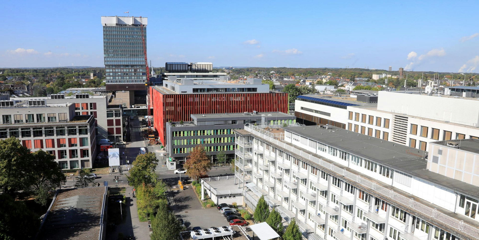 Der Campus der Unikliniken in Lindenthal