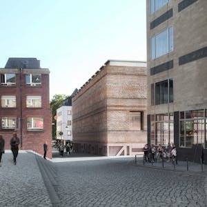 So soll der Erweiterungsbau des Wallraf-Richartz-Museums nach den Entwürfen des Basler Architektenbüros Christ & Gantenbein aussehen.