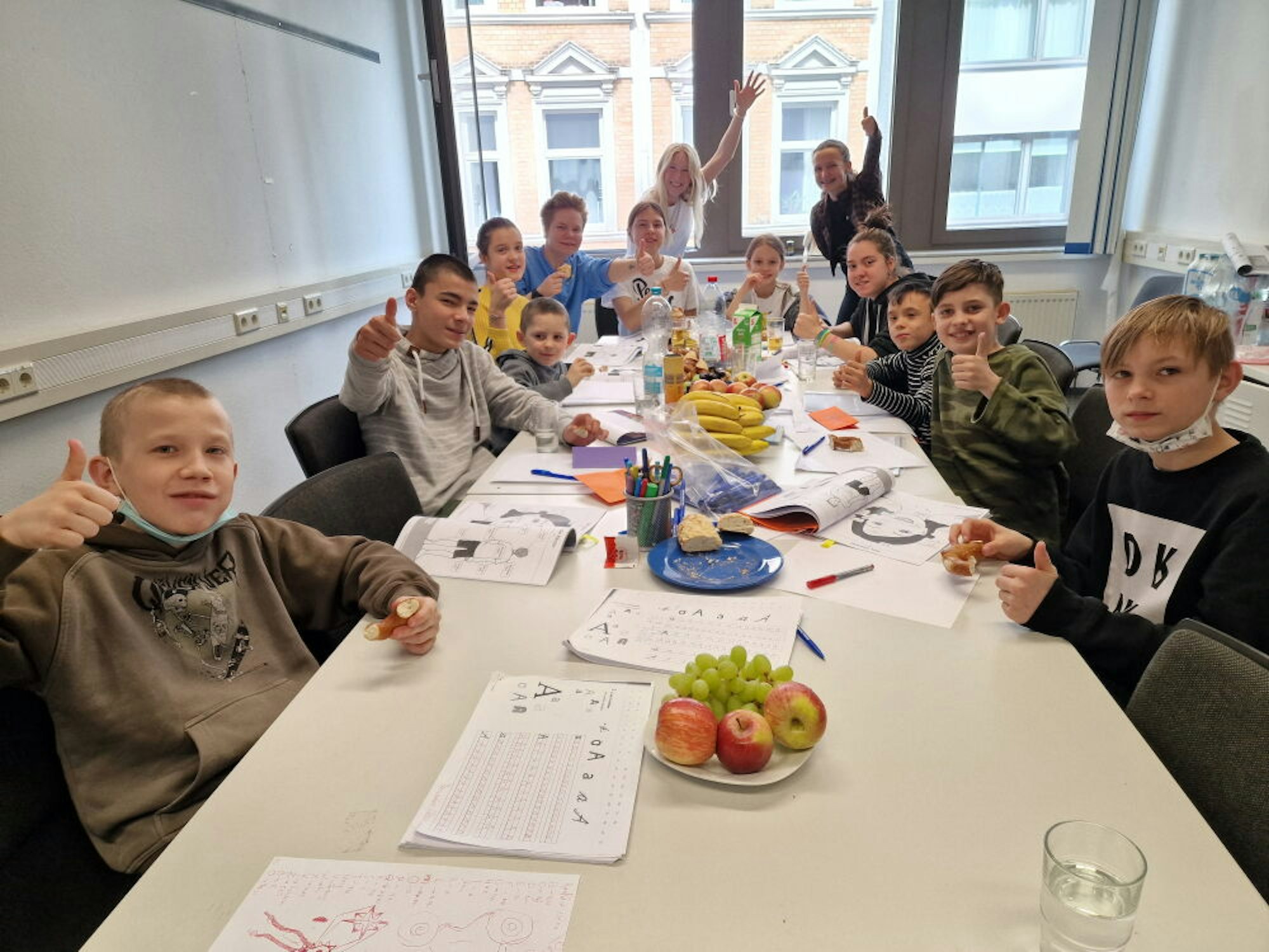 Lernen: Kinder und Jugendliche aus Dnipro sind in Köln untergebracht